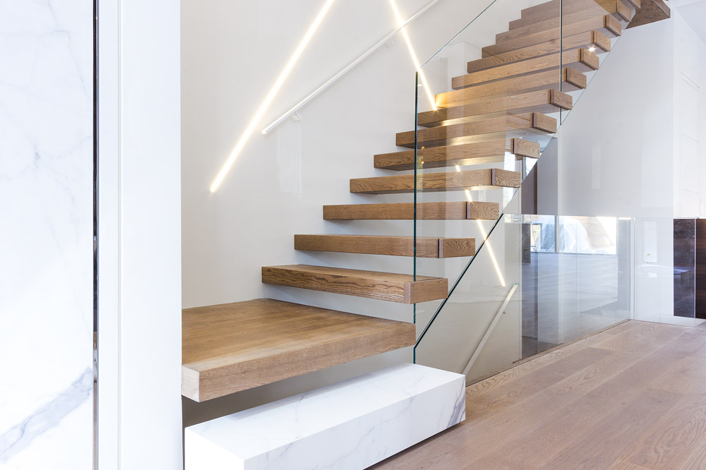Mrail Modern Stairs Frameless Glass Railings