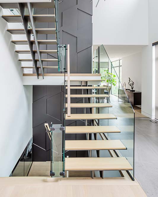 mrail Modern Stairs | Twin Stringer Undermount Stairs